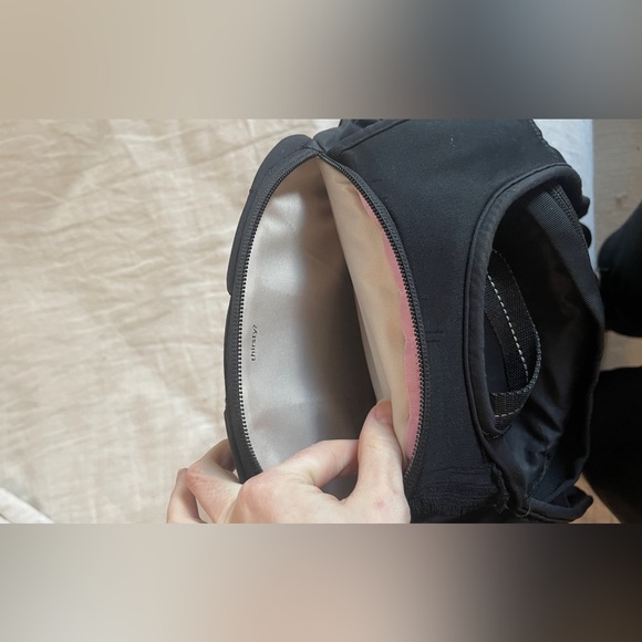 Black Lululemon running Backpack with section for camelbak hydration backpack - Picture 5 of 7